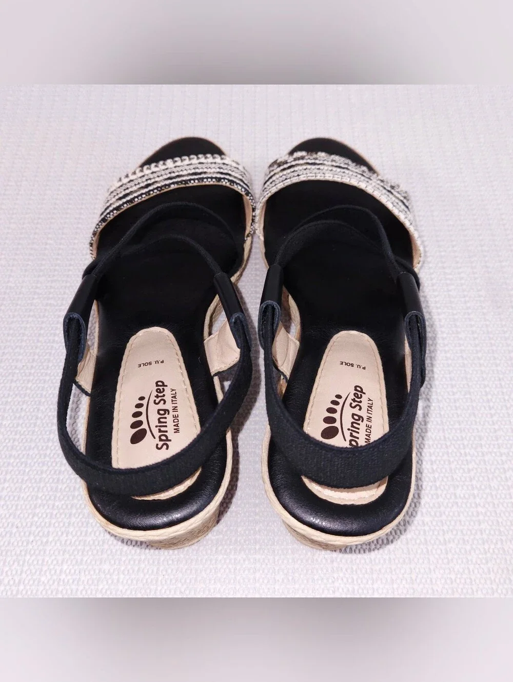 New! Spring Step Espadrille Wedge Platform Sandals EU 41